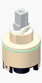 Ø35 cartridge, flat bottom,
with O-ring on the top
(immersed version)
non symmetric movement ST190