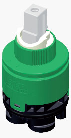 Ø35 closed type cartridge with distributor, non symmetric movement, ST242