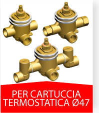 KIT ACCESSORI PER CARTUCCIA TERMOSTATICA Ø47